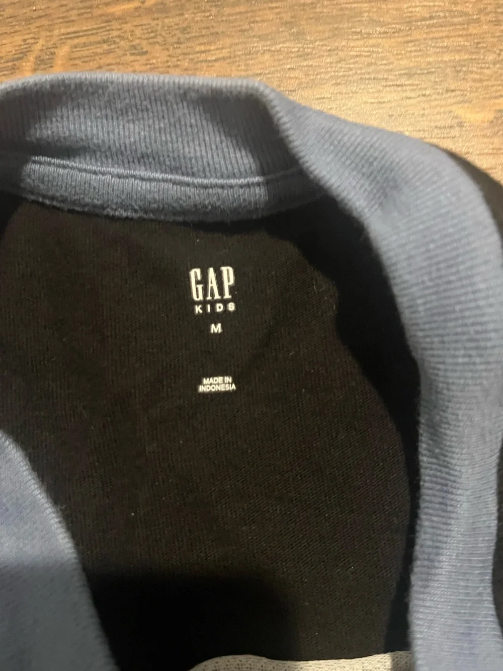 NASA Black Hockey Jersey with Light Blue Trim from Gap
